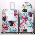 2019 good quality colorful flower  travel trolley luggage sets cheap suitcase carry bag